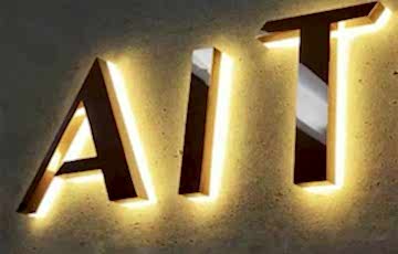 Paslanmaz Gold Işıklı Kutu Harf